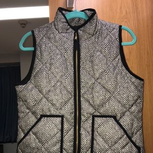 J Crew Printed Quilted Puffer Vest